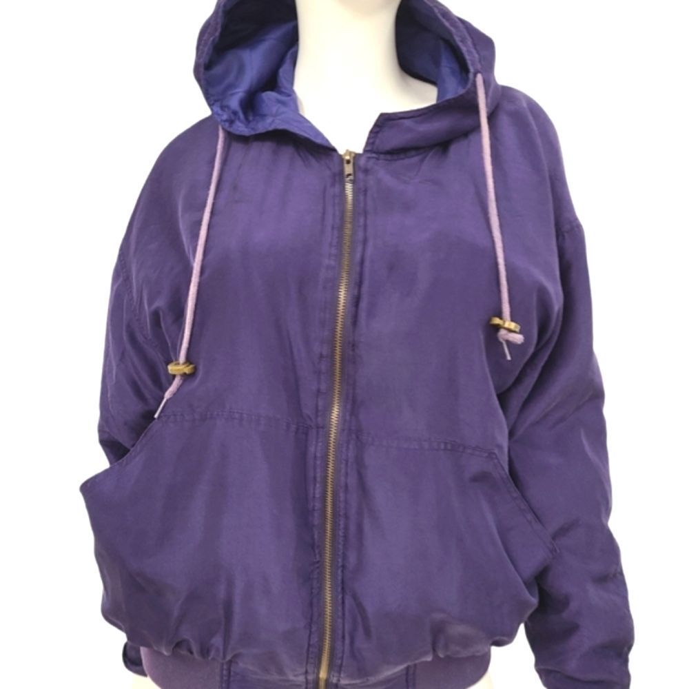 Style New York Silk Hooded Jacket size Medium - Picture 4 of 6